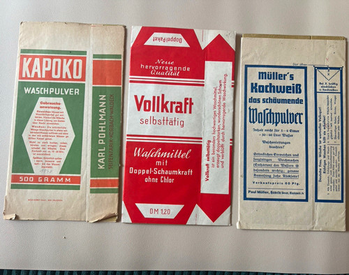 Alte reklame papier tüte - 3x,