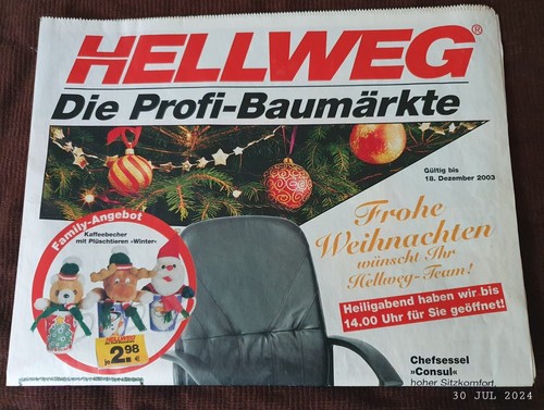 Alte werbung prospekt hellweg - werbung,