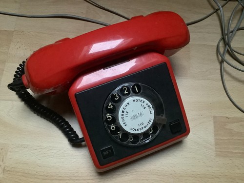 Rotes telefon ddr rft alt - telefon,