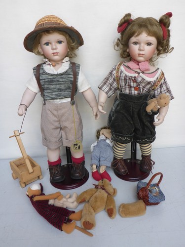 Alte puppe sammlerpuppe - 2x,